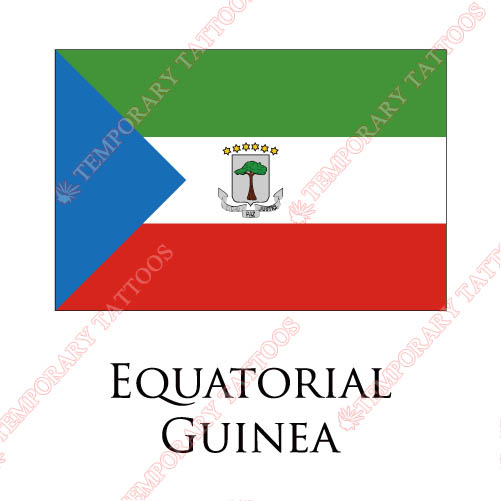 Equatorial Guinea flag Customize Temporary Tattoos Stickers NO.1867